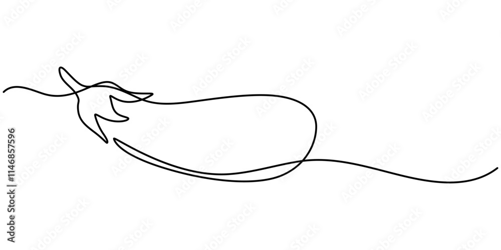 continuous line drawing eggplant illustration, Eggplant in continuous line art drawing style. Aubergine fruit black linear sketch isolated on white background. Vector illustration, One continuous line continuous line drawing eggplant illustration, Eggplant in continuous line art drawing style. Aubergine fruit black linear sketch isolated on white background. Vector illustration, One continuous line