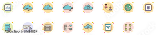 Set of Network icons
