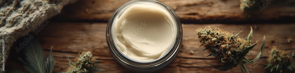 hemp-based cream. Selective focus hemp-based cream. Selective focus