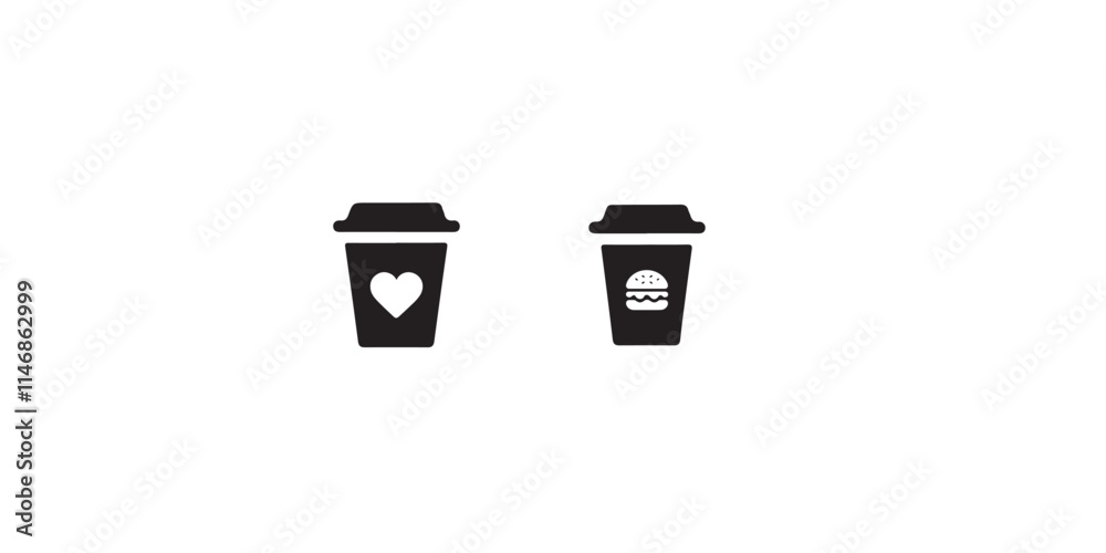 Cold coffee vector icon on white Cold coffee vector icon on white