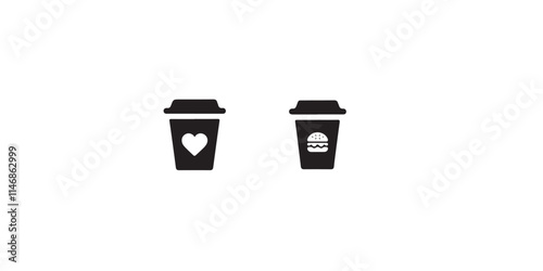 Cold coffee vector icon on white