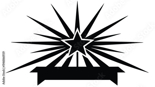 Christmas Star Shining Over a Manger