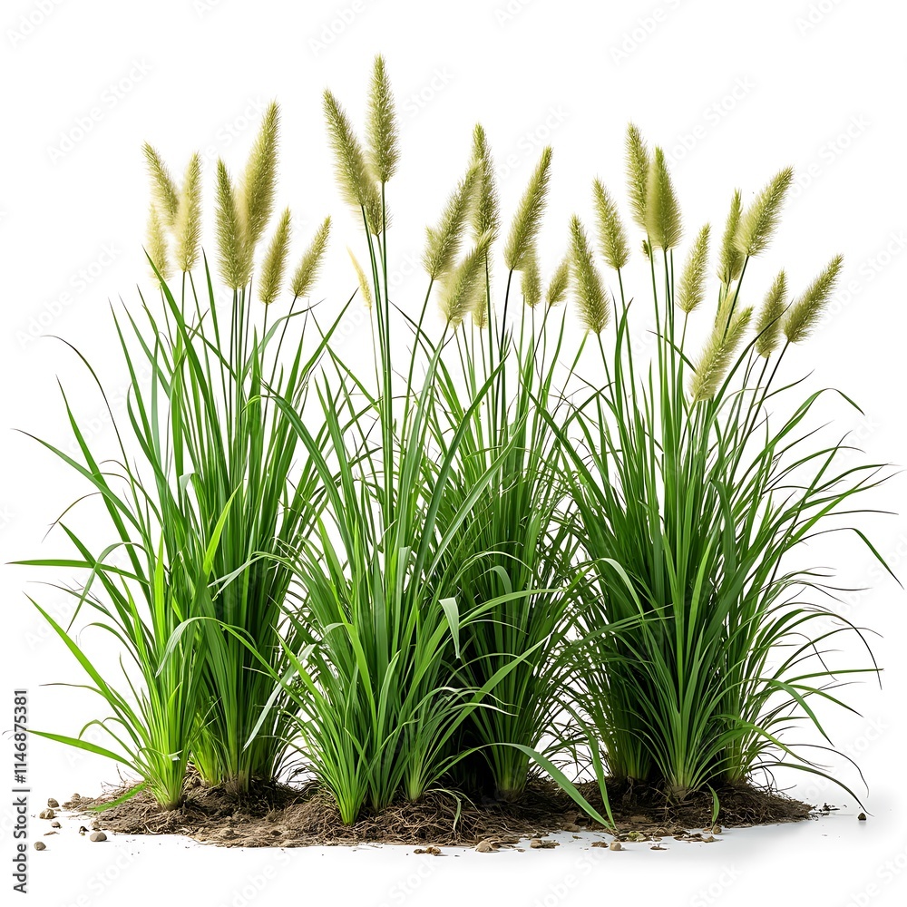Obraz premium green grass isolated on white background
