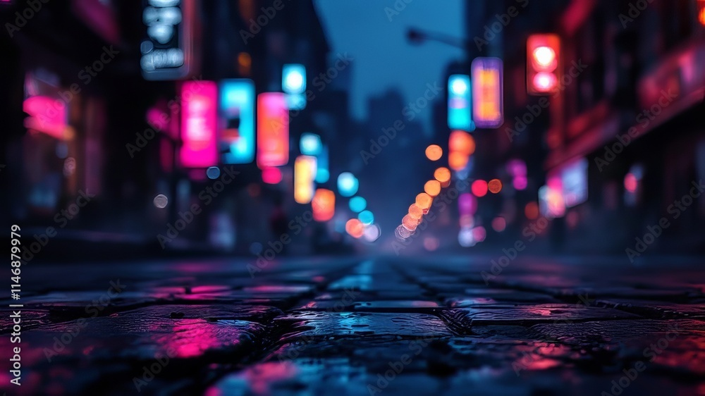 Fototapeta premium Gritty grunge, night photography, product spotlight.