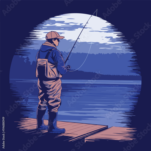 Fishing t-shirt design