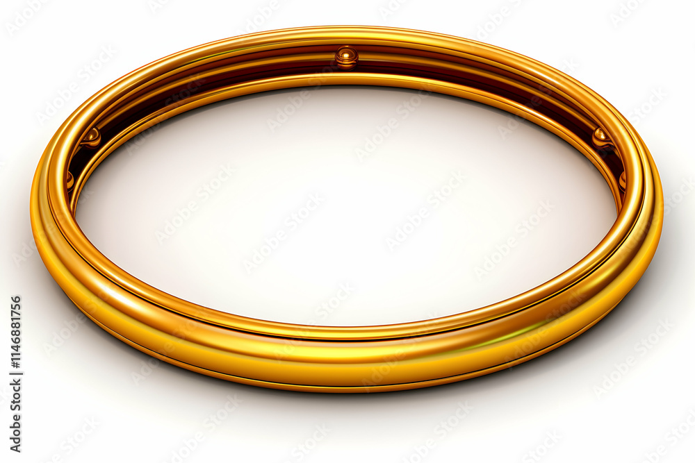 A shiny golden ring with a smooth surface, symbolizing elegance and commitment. A shiny golden ring with a smooth surface, symbolizing elegance and commitment.