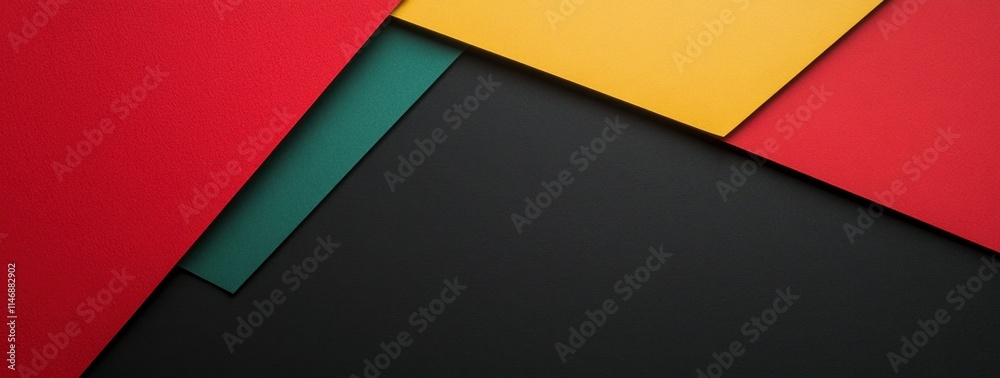 Red, black, and green paper background with copy space for Black History Month or African American culture themes Red paper background with copy space for design Generative AI Red, black, and green paper background with copy space for Black History Month or African American culture themes Red paper background with copy space for design Generative AI
