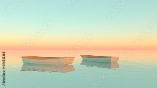 Golden rays paint the sky as a lone boat cuts through the calm ocean waves at sunset