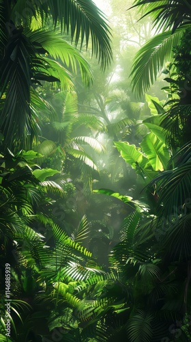 Conceptual representation of rainforest.