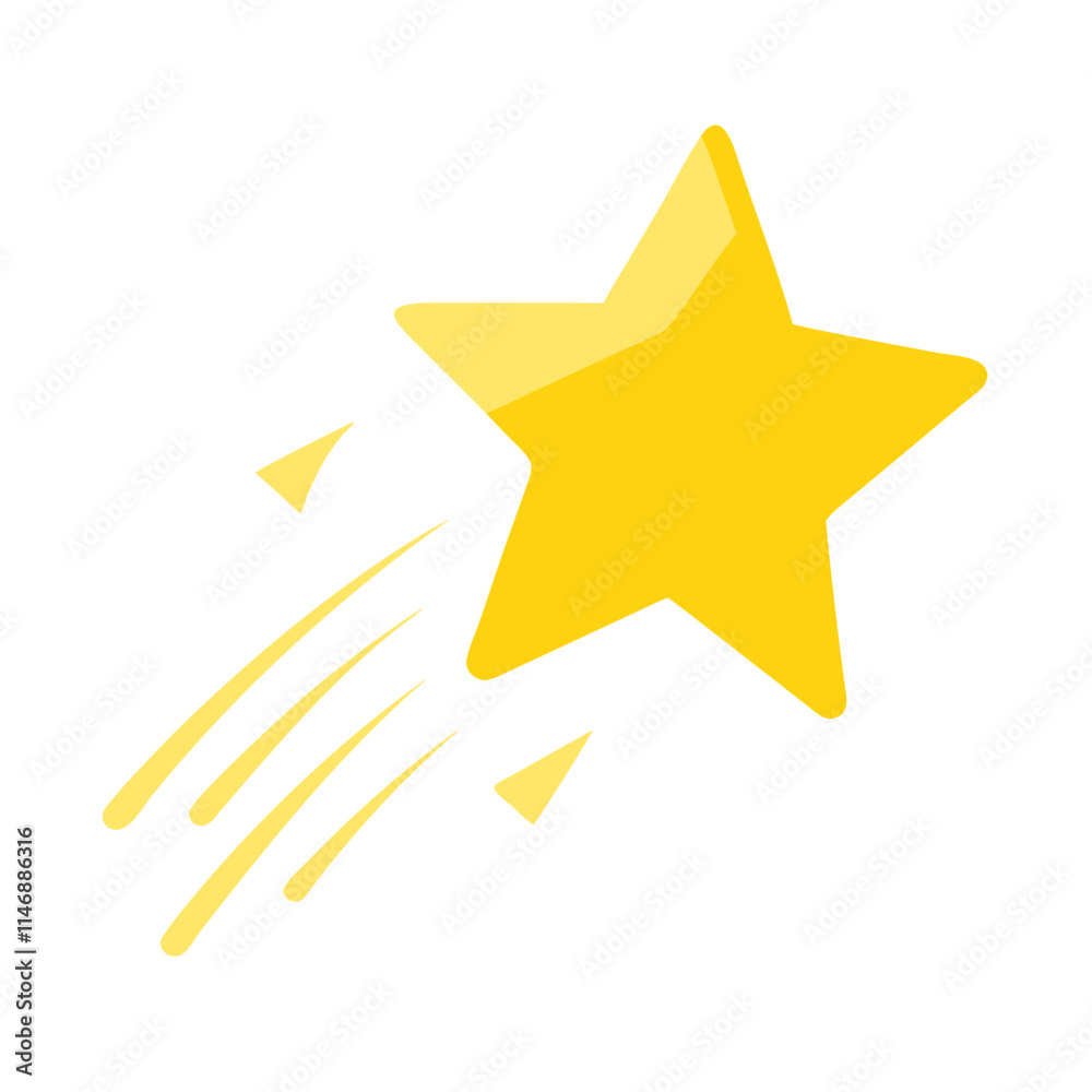 Obraz premium Stylized Yellow Star Graphic