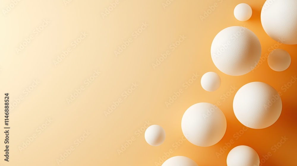 Soft Abstract Background with Floating 3D Spheres Soft Abstract Background with Floating 3D Spheres