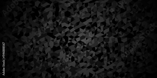 Vector gray, black low polygon triangle background. Abstract geometric pattern cover Polygon Mosaic triangle, business and corporate background.