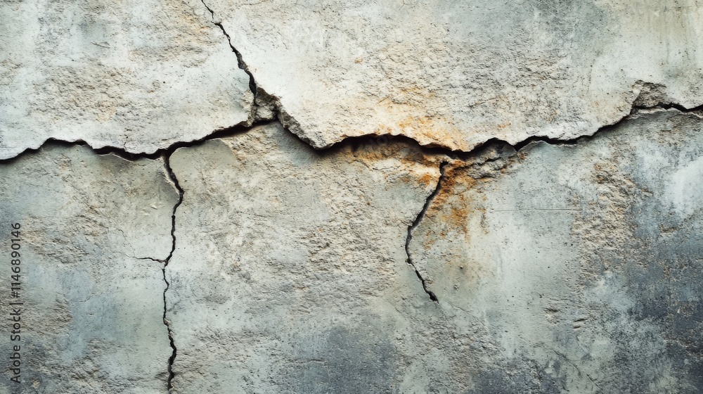 Fototapeta premium Cracked Weathered Concrete Wall Texture