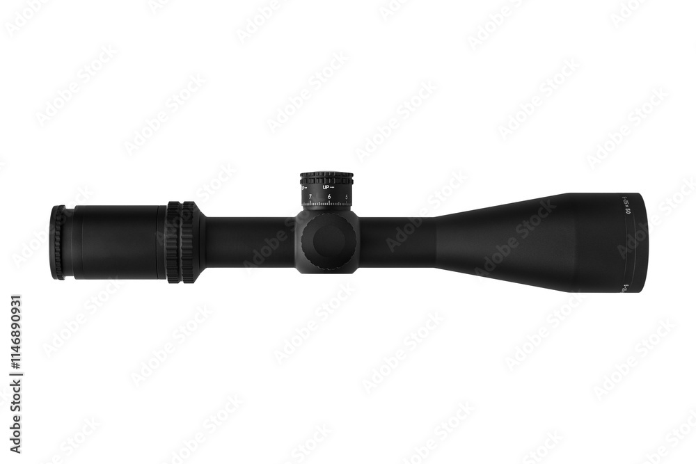 High-quality rifle scope with adjustable turrets, black matte finish, ideal for precision shooting and hunting, 5-25x50 magnification. High-quality rifle scope with adjustable turrets, black matte finish, ideal for precision shooting and hunting, 5-25x50 magnification.