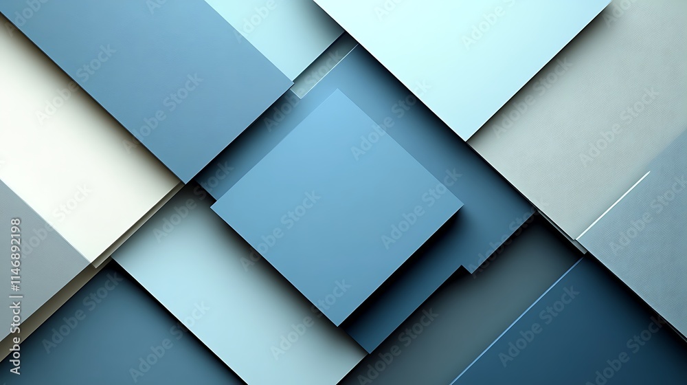 Abstract Blue and White Geometric Shapes Design Abstract Blue and White Geometric Shapes Design