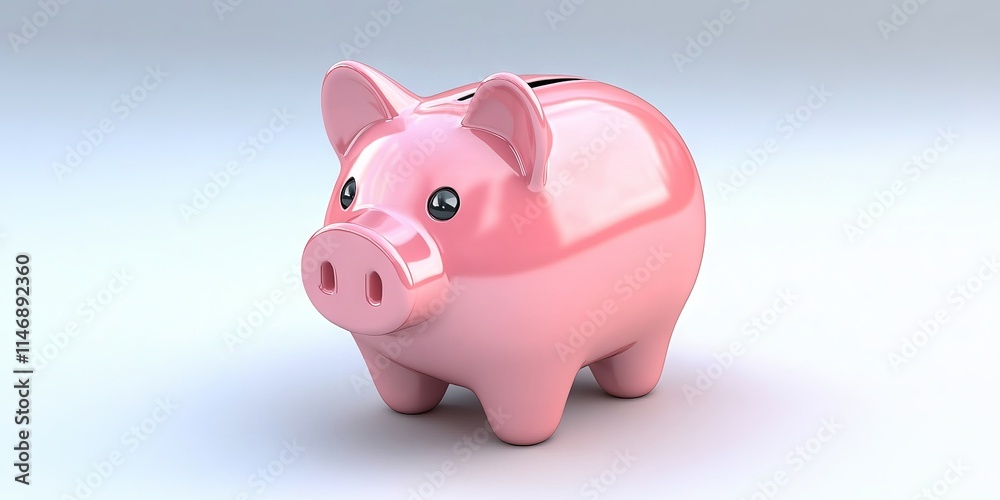 A pink piggy bank on a light background, representing savings, financial planning, and budgeting. A pink piggy bank on a light background, representing savings, financial planning, and budgeting.