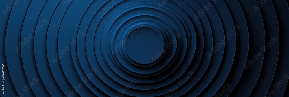 Abstract concentric circles in navy blue shades creating a depth effect. Abstract concentric circles in navy blue shades creating a depth effect.