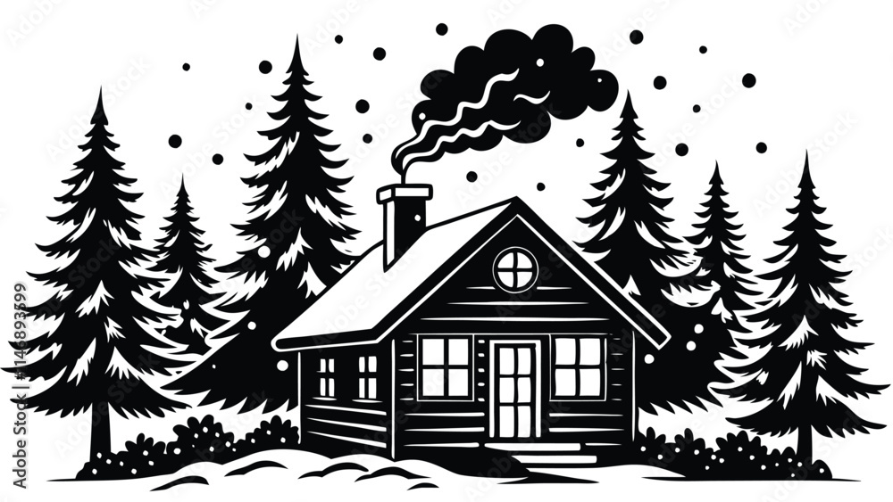 Cozy Christmas Cabin in the Woods Cozy Christmas Cabin in the Woods
