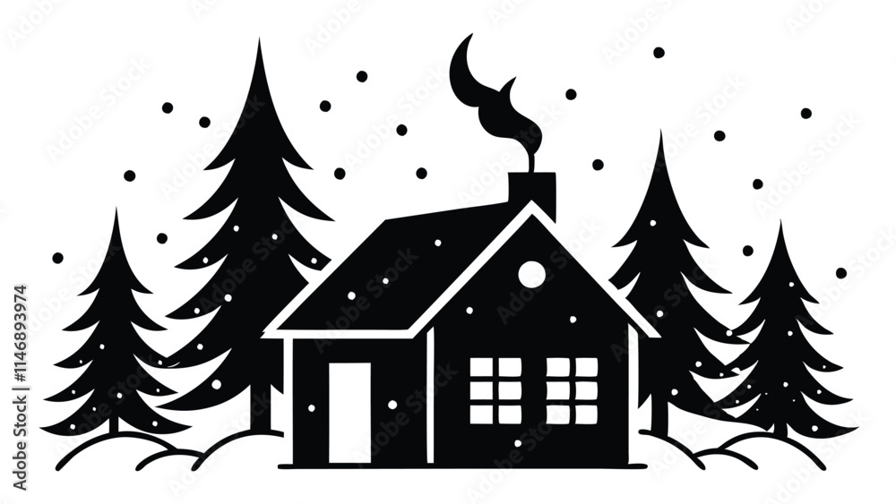 Cozy Christmas Cabin in the Woods Cozy Christmas Cabin in the Woods