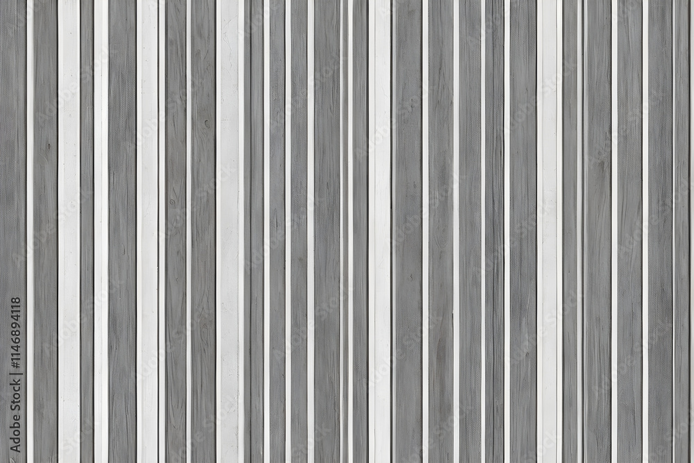 Gray and white vertical wooden slats creating modern pattern background
