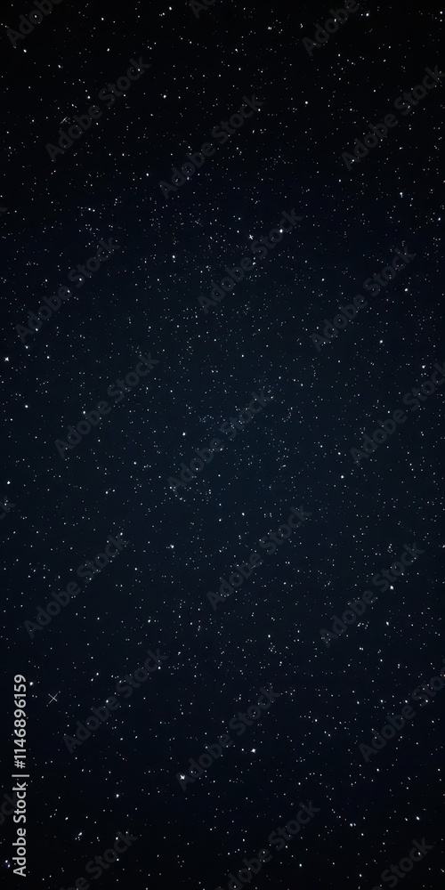 Sparkling stars scattered across a deep black night sky, outer space, twinkle