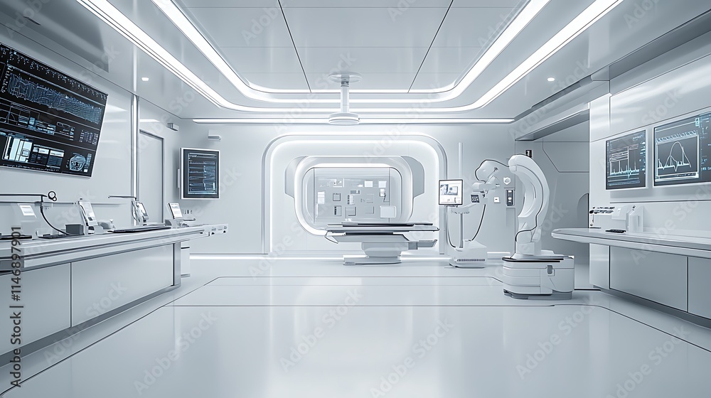 Sleek and Modern Dental Office Interior Design with Advanced Equipment and Bright Lighting Sleek and Modern Dental Office Interior Design with Advanced Equipment and Bright Lighting