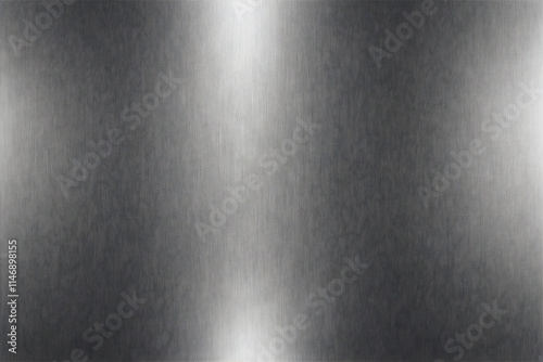 Brushed metal texture background reflecting light creating gradient