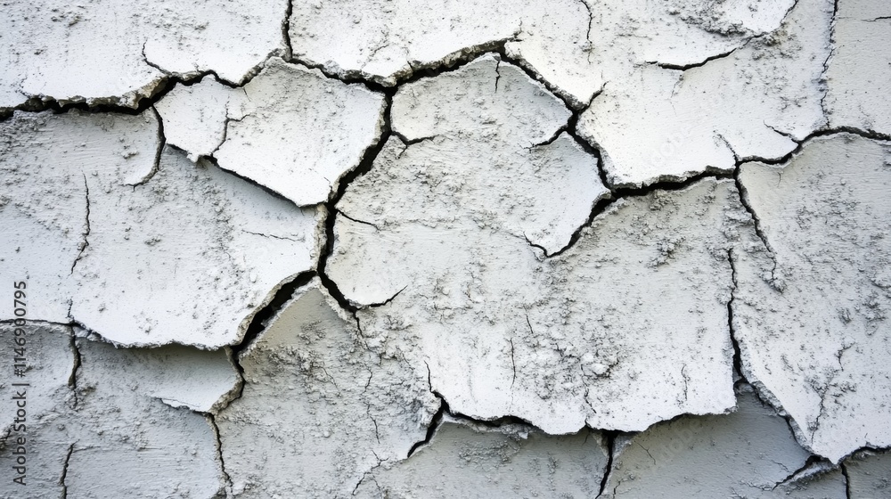 Cracked White Surface Showing Extensive Damage Cracked White Surface Showing Extensive Damage
