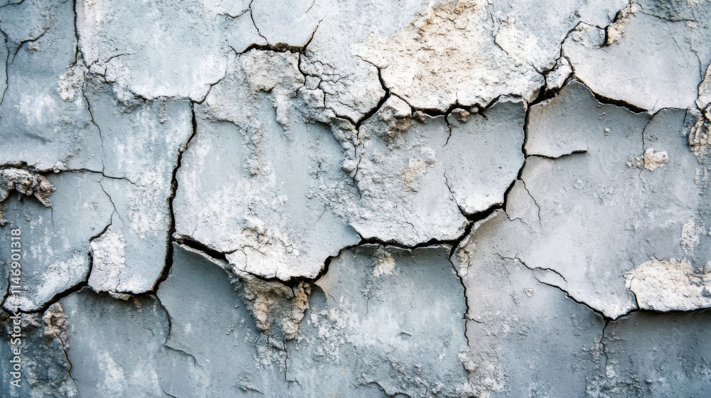 Cracked and Weathered Gray Surface Texture