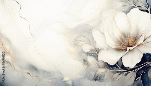 Papier dekoracyjny w kwiaty, jasna tapeta kwiatowa, abstrakcyjne tło kwiatowe, jasny, pastelowy kolor, kartka, puste miejsce na tekst lub zaproszenie