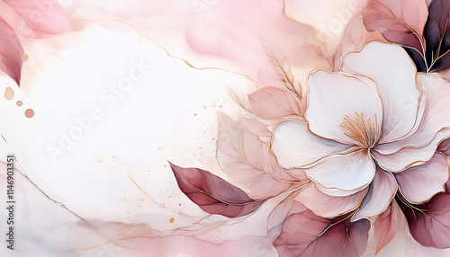 Tło kwiatowe, papier dekoracyjny w kwiaty, jasna tapeta kwiatowa, jasny, pastelowy kolor, kartka, puste miejsce na tekst lub zaproszenie