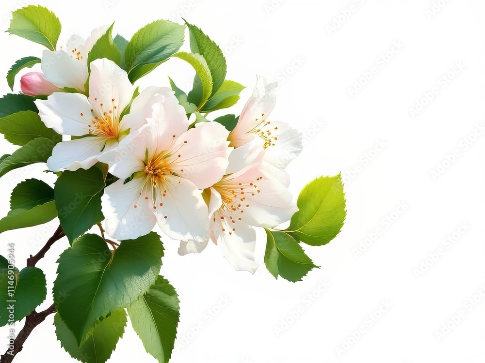 Wild apple blossoms, a vibrant spring branch. Wild apple blossoms, a vibrant spring branch.