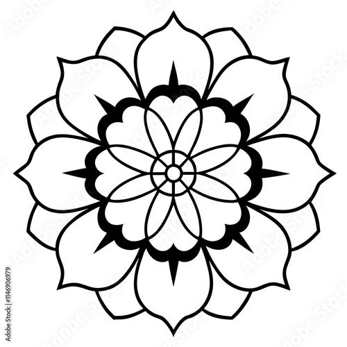 Mandala Canna Flower Art Vector