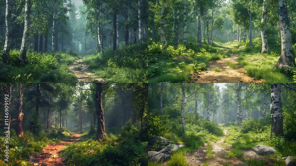 A forest is a vast, enchanting expanse of towering trees, lush undergrowth, and an intricate web of life teeming with diversity. Sunlight filters through the dense canopy, creating dappled patterns of A forest is a vast, enchanting expanse of towering trees, lush undergrowth, and an intricate web of life teeming with diversity. Sunlight filters through the dense canopy, creating dappled patterns of