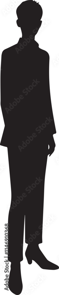 Person minimal Silhouette pure black icon
with white background Person minimal Silhouette pure black icon
with white background