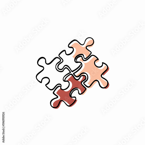 Interlocking puzzle pieces symbolizing education and collaboration.