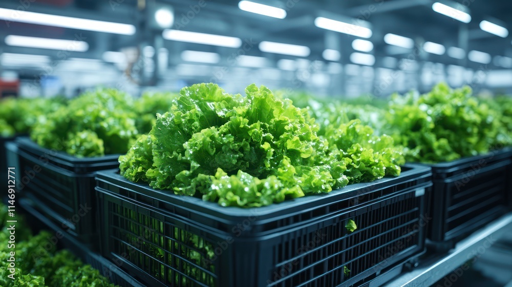 Fresh lettuce harvest in indoor farm. Fresh lettuce harvest in indoor farm.