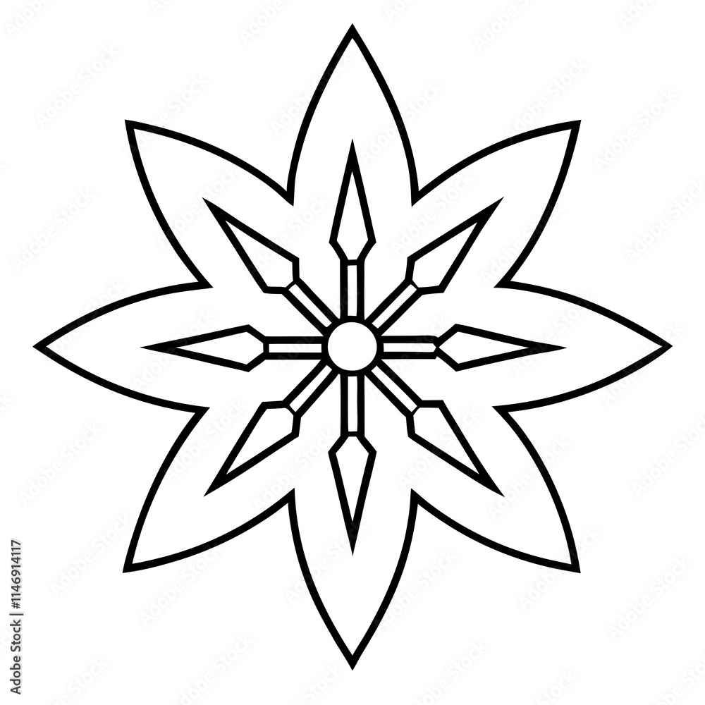 Mandala Canna Flower Art Vector Mandala Canna Flower Art Vector