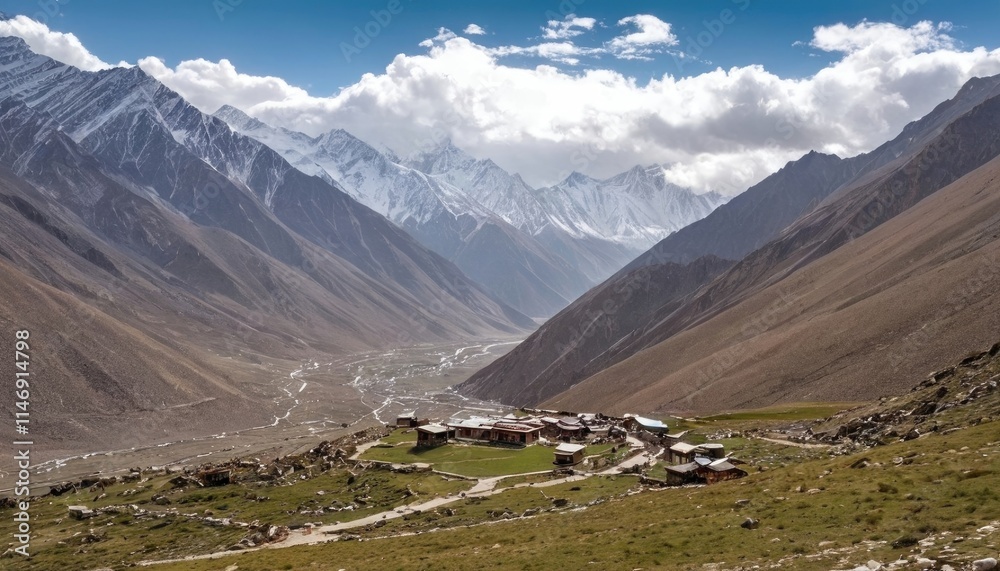 A breathtaking panoramic view from the summit of Khardung La A breathtaking panoramic view from the summit of Khardung La