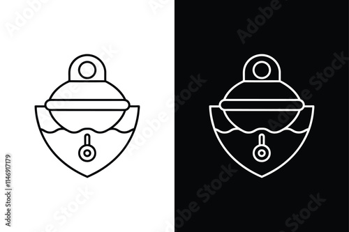 Sinker icon vector on White Background ,Vector Art Illustration on white background.
