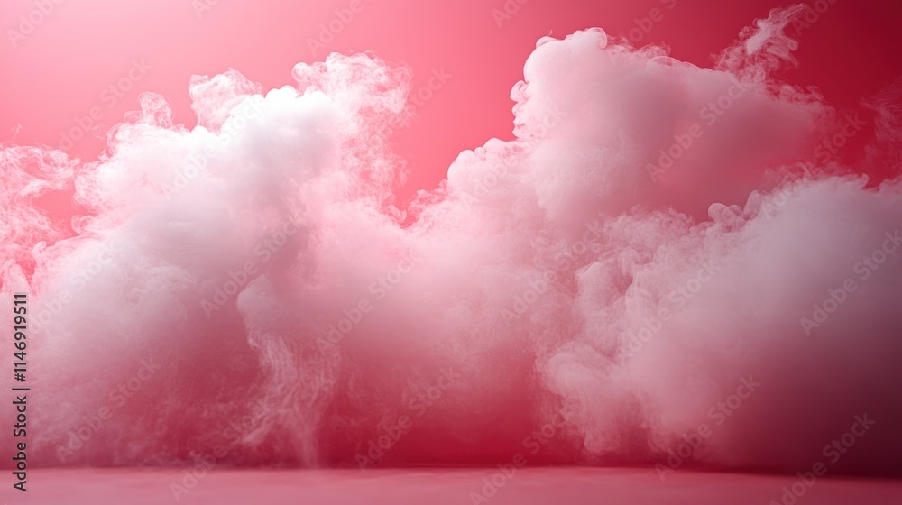 Naklejka premium Pink and white cloudscape.