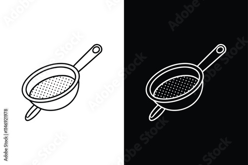 Sieve icon vector on White Background ,Vector Art Illustration on white background.