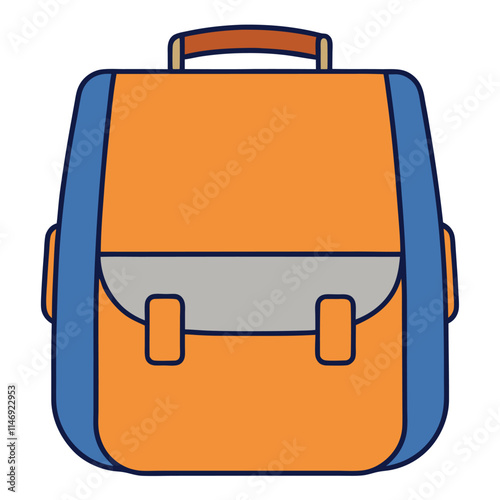 Camera Bags Backpacks flat vector illustration white background