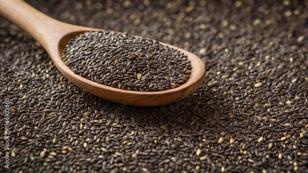Chia seeds background.