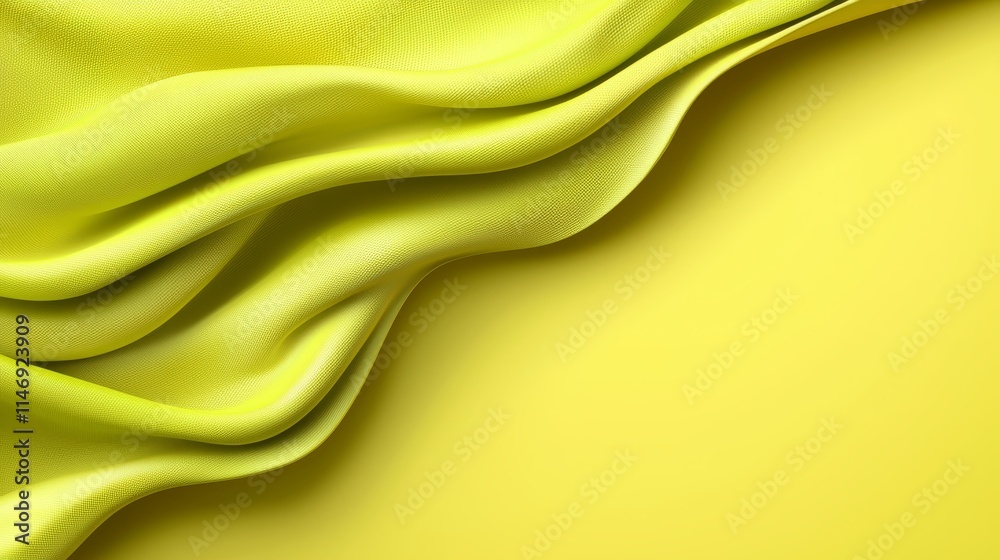 Obraz premium a close up of a yellow fabric with a yellow background