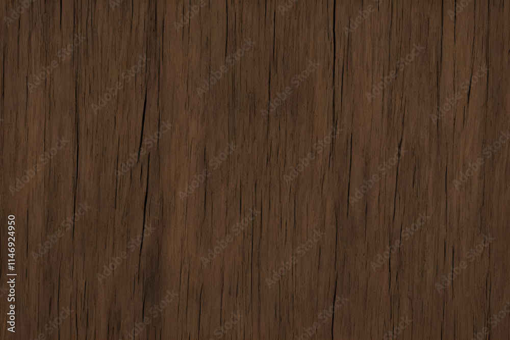 Dark brown wood grain texture showing growth rings and cracks for background Dark brown wood grain texture showing growth rings and cracks for background