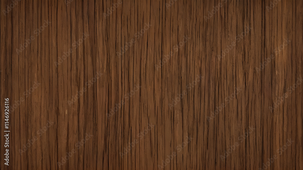 Dark brown wood grain texture background showing vertical lines and knots Dark brown wood grain texture background showing vertical lines and knots