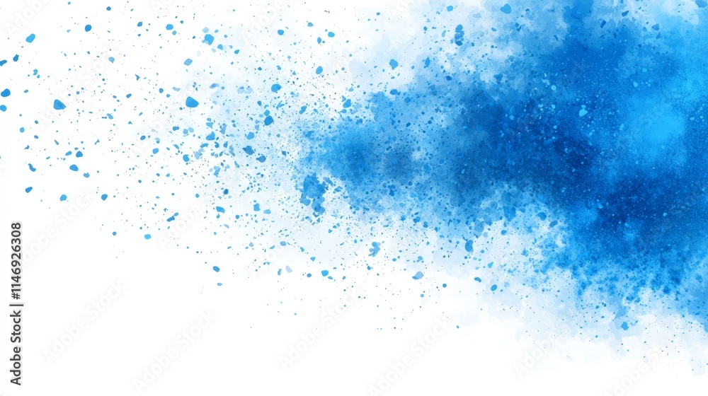 Obraz premium a blue watercolor background with a white background