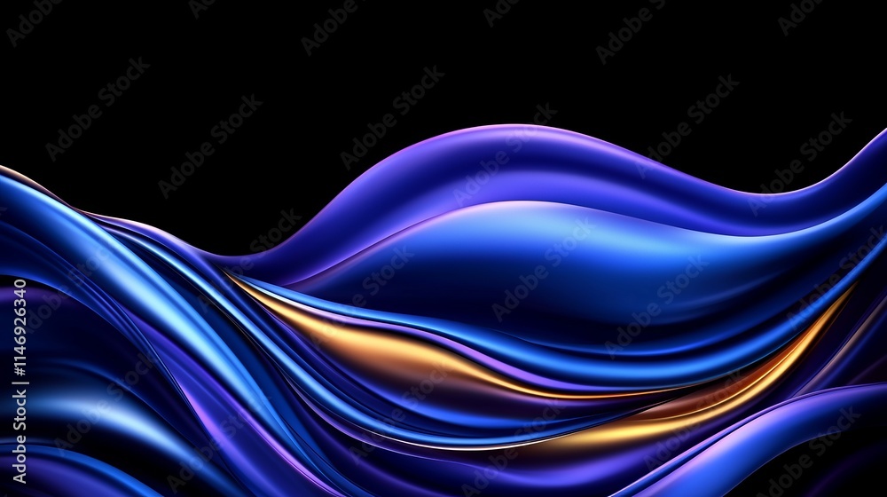 Fototapeta premium A blue and purple abstract background with a black background