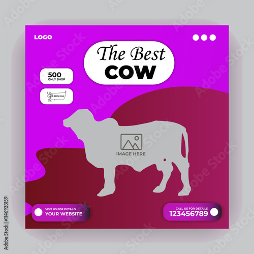 Brand Bucket cow fashion poster design mug poster plastic mug tiffin box Black Friday